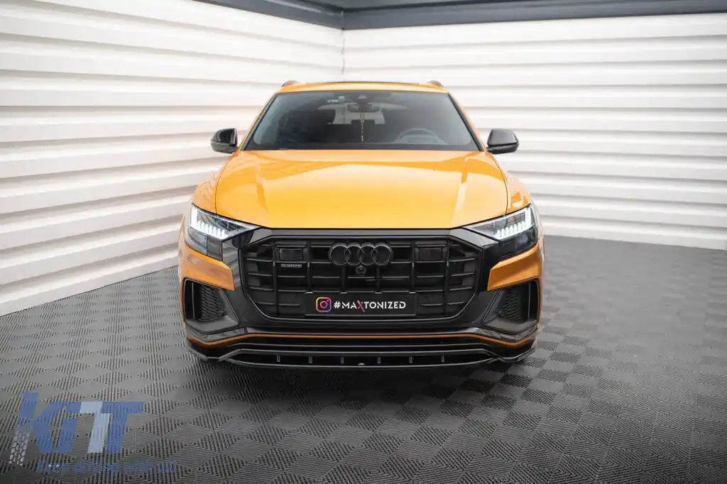 Spoiler Maxton Design potrivit pentru bara frontală S-Line pe Audi Q8 după 2018, culoare carbon-image-6140386