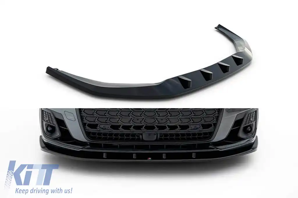 image-17-Spoiler Maxton Design potrivit pentru bara frontală a Audi S8, A8 S-Line D5 după 2021, lac negru
