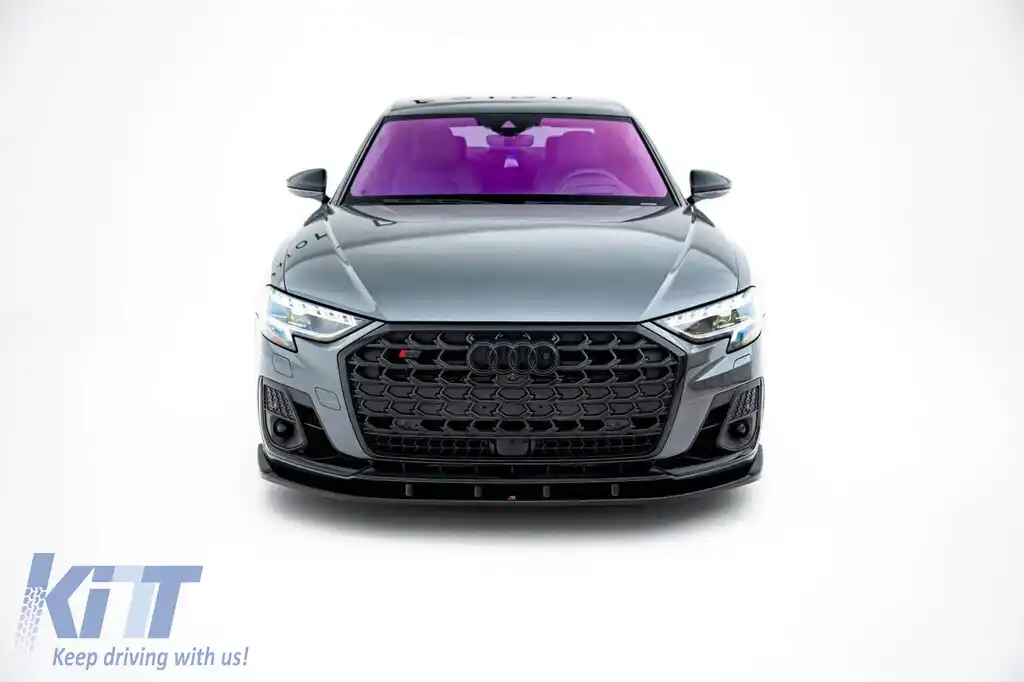 Spoiler Maxton Design potrivit pentru bara frontală a Audi S8, A8 S-Line D5 după 2021, lac negru-image-6140523