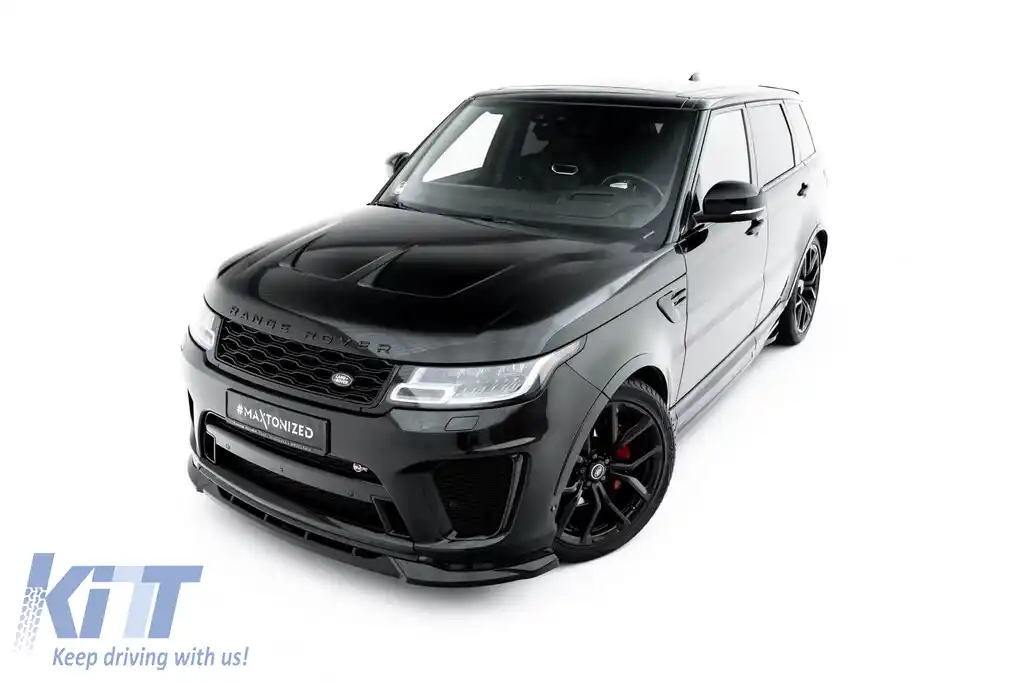 Spoiler Maxton Design potrivit pentru bara frontală SVR de la Land Rover Range Rover Mk2 Facelift 2018-2022, lac negru-image-6153192