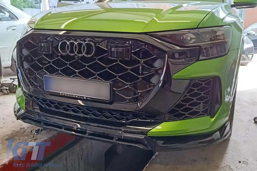 Spoiler Maxton Design potrivit pentru bara frontală a Audi RSQ8 după 2023, lac negru-image-6235866