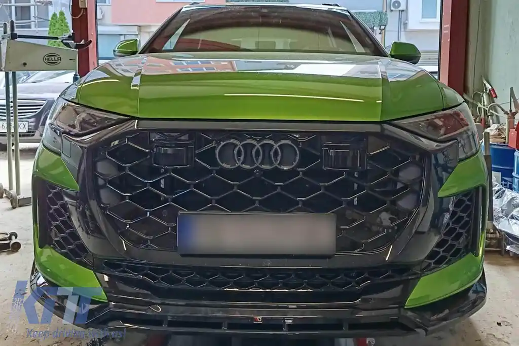 Spoiler Maxton Design potrivit pentru bara frontală a Audi RSQ8 după 2023, lac negru-image-6235867