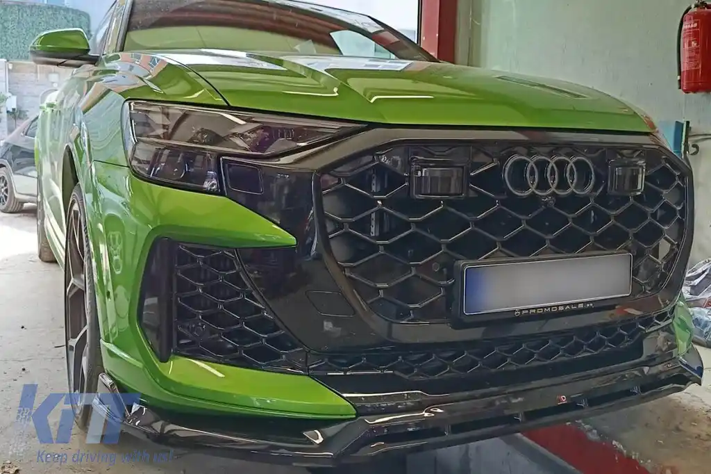 Spoiler Maxton Design potrivit pentru bara frontală a Audi RSQ8 după 2023, lac negru-image-6235868