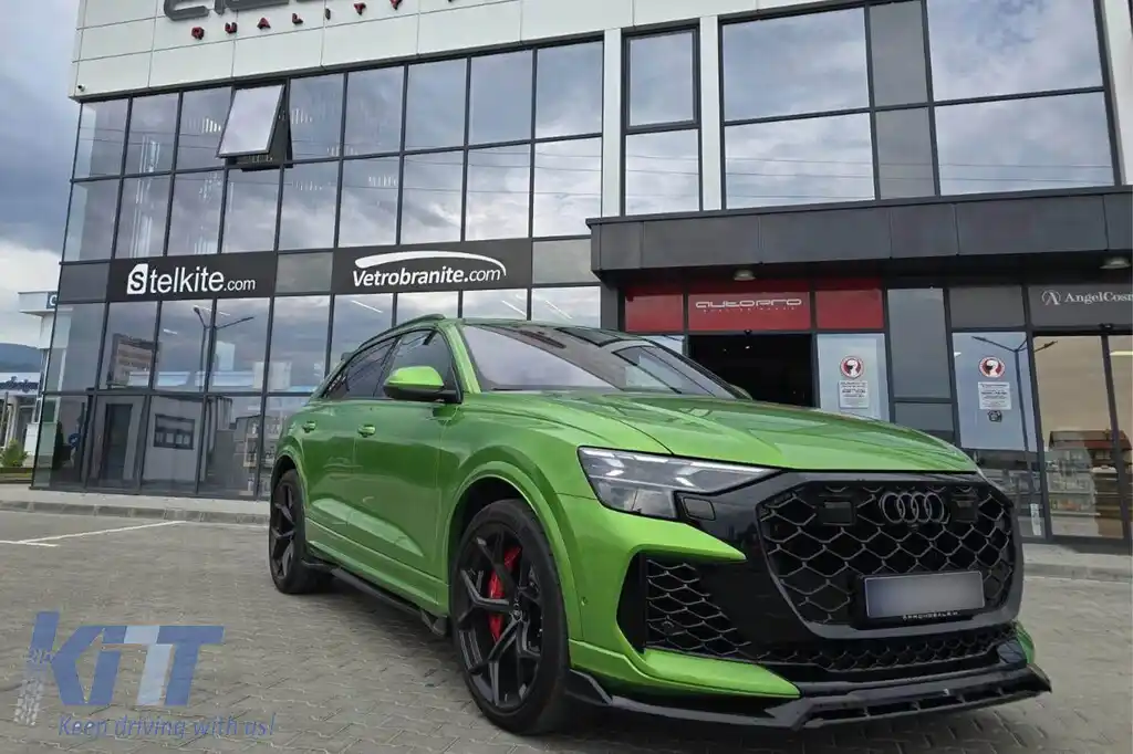 Spoiler Maxton Design potrivit pentru bara frontală a Audi RSQ8 după 2023, lac negru-image-6235871