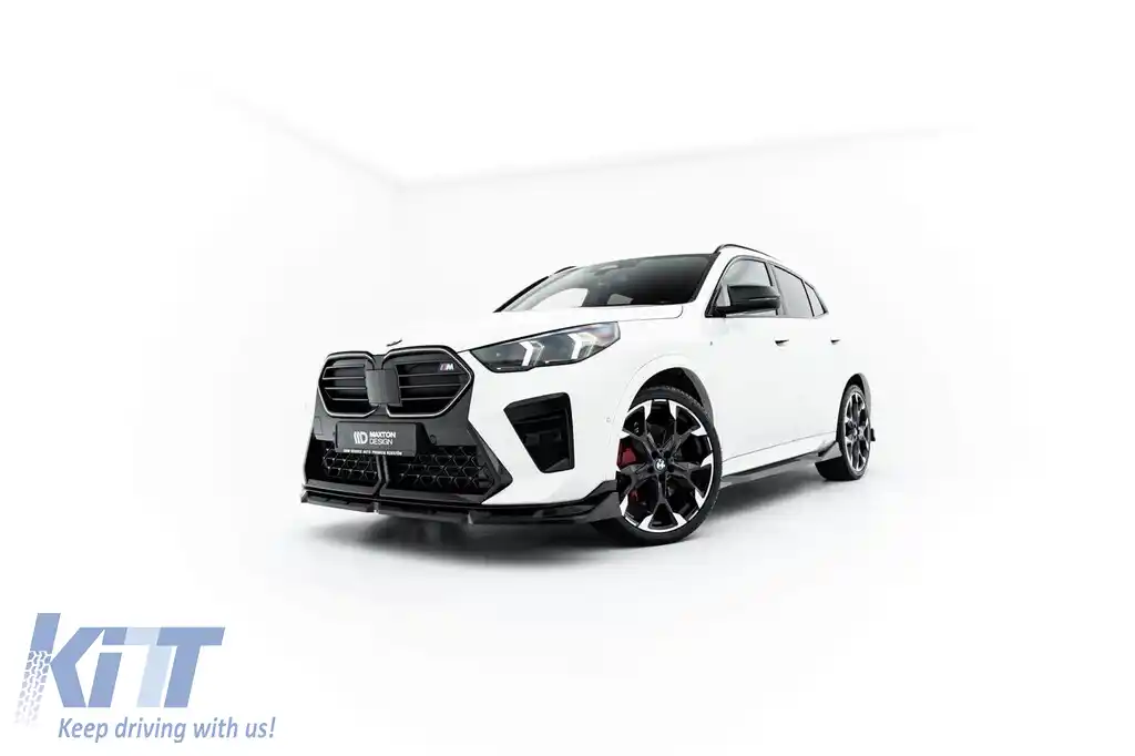 Spoiler Maxton Design potrivit pentru bara frontală a BMW X2 U10 cu pachet M după 2023, lac negru-image-6236272
