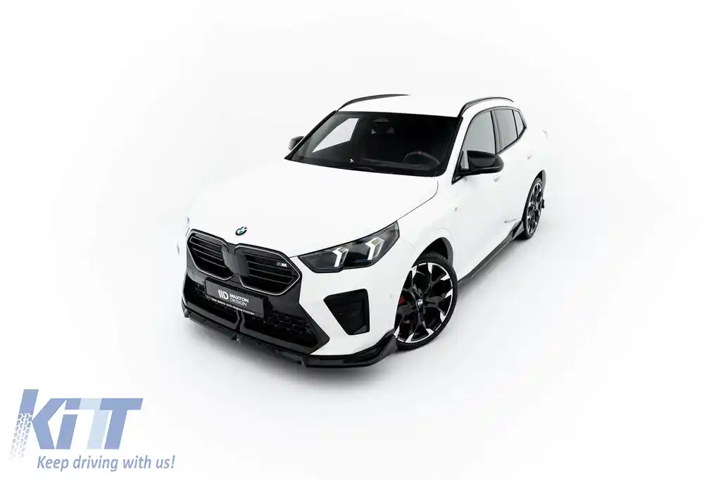 Spoiler Maxton Design potrivit pentru bara frontală a BMW X2 U10 cu pachet M după 2023, lac negru-image-6236275