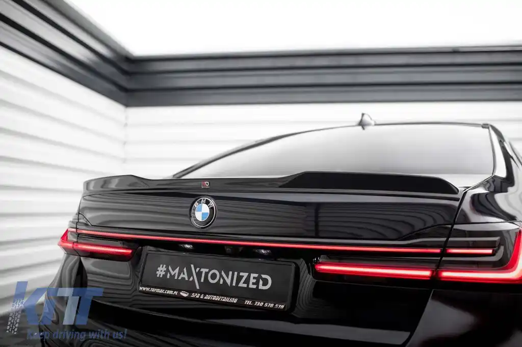 Spoiler Maxton Design potrivit pentru BMW Seria 7 G11 cu pachet M 2015-2022, lac negru-image-6236217
