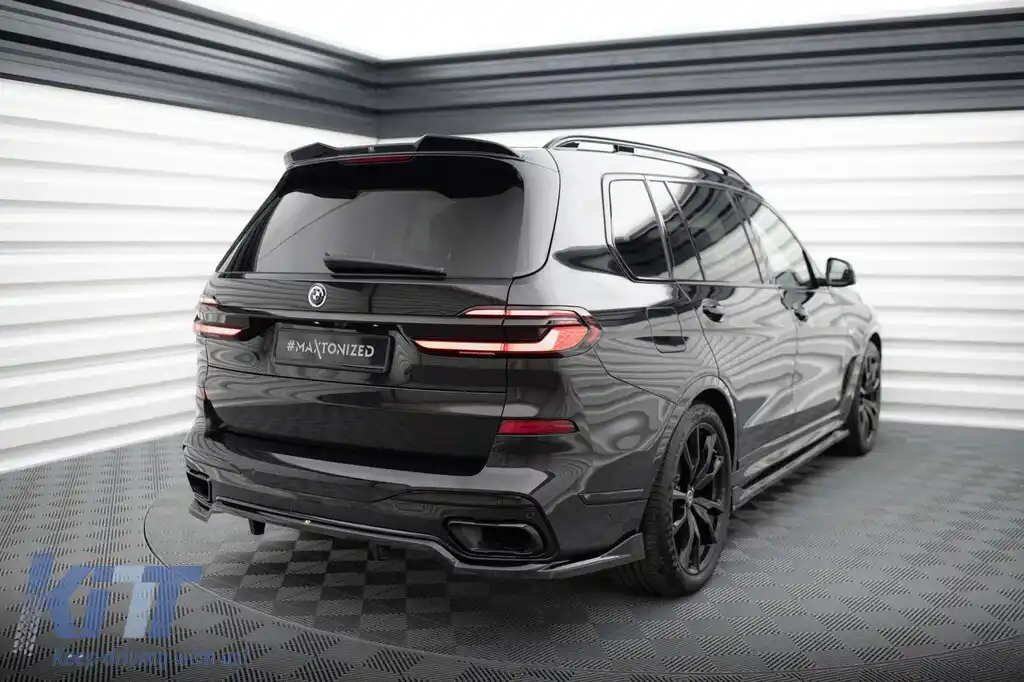 Spoiler Maxton Design potrivit pentru BMW X7 G07 cu pachet M după 2022, lac negru-image-6236432