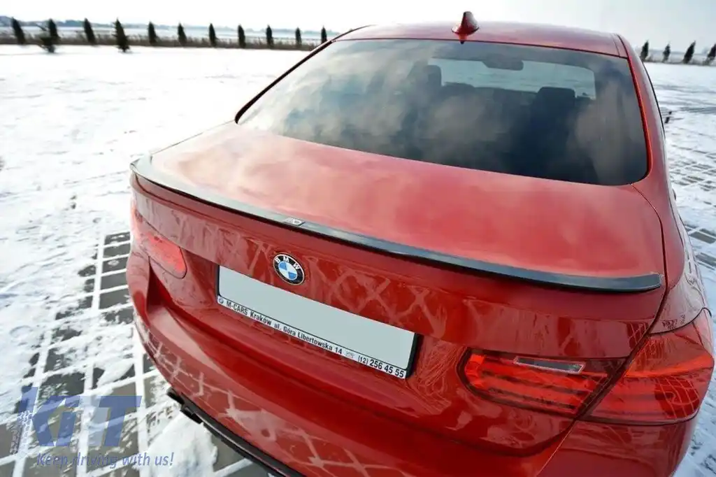 Spoiler Maxton Design potrivit pentru portbagaj pentru BMW Seria 3 F30 2011-2015, lac negru