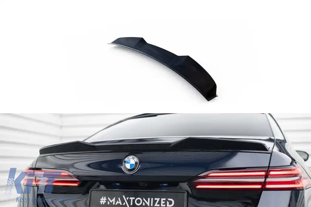Spoiler Maxton Design potrivit pentru portbagajul BMW Seria 5 G60 cu pachet M după 2023, lac negru