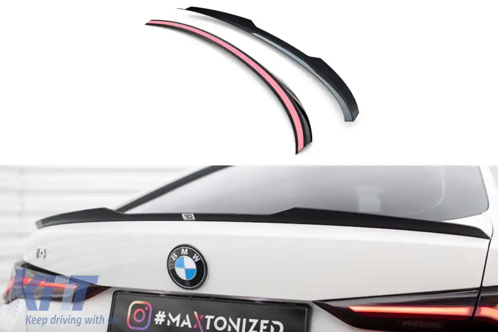 Spoiler Maxton Design potrivit pentru portbagajul BMW i4 G26 cu pachet M după 2021, lac negru