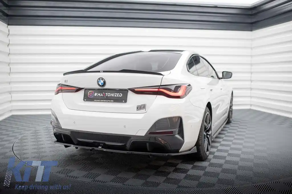 Spoiler Maxton Design potrivit pentru portbagajul BMW i4 G26 cu pachet M după 2021, lac negru-image-6143952