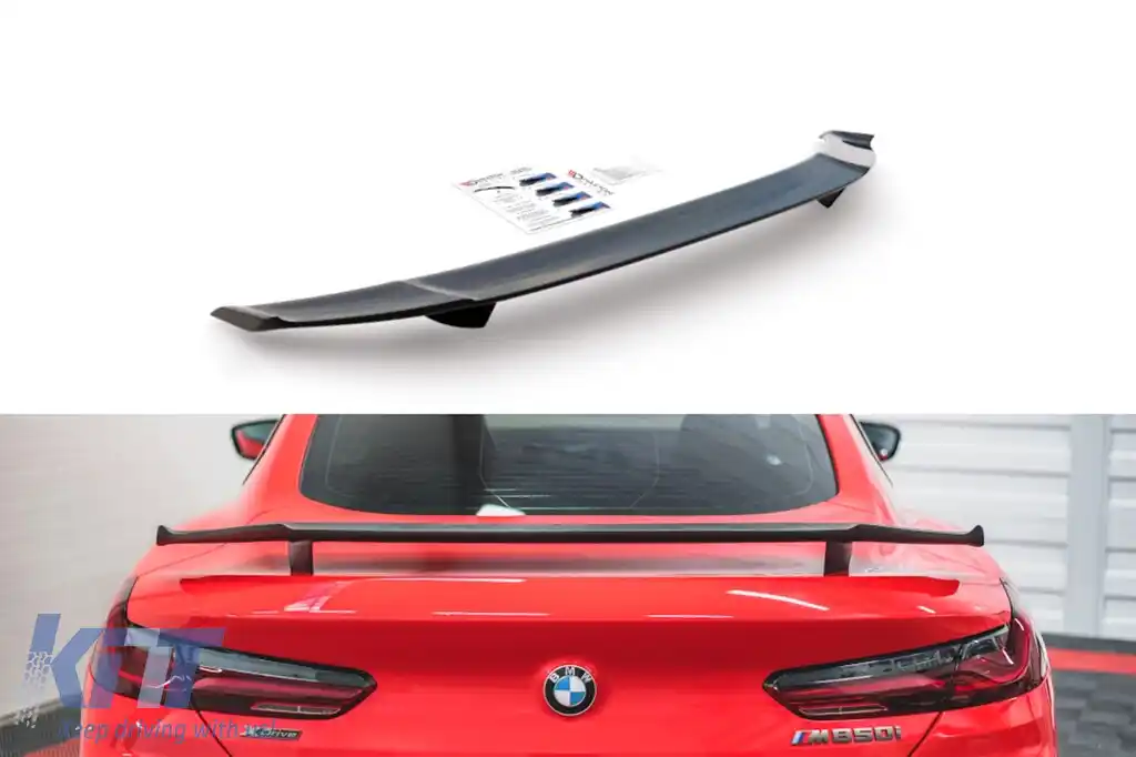 Spoiler Maxton Design potrivit pentru portbagajul BMW 8 G15 după 2018, negru mat