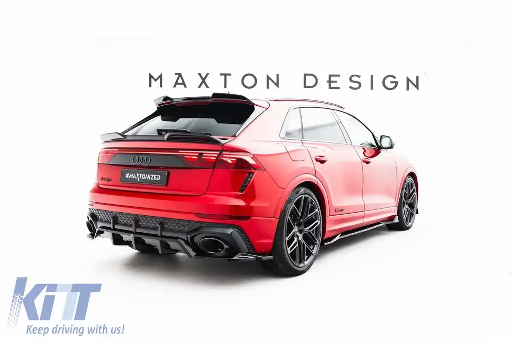 Spoiler Maxton Design potrivit pentru portbagajul Audi RSQ8 după 2023, lac negru-image-6235823