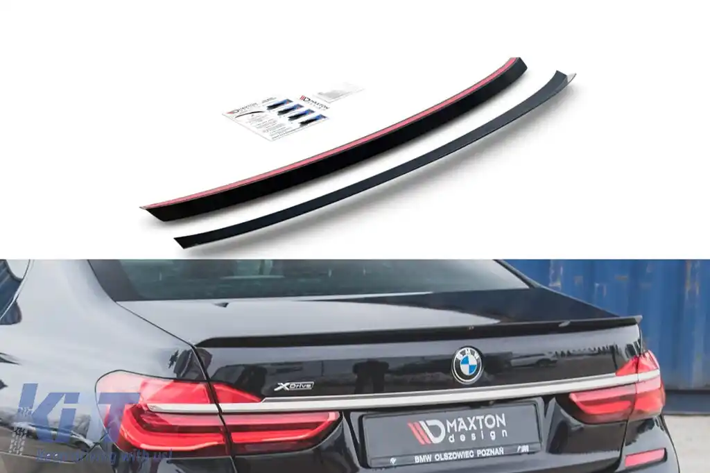 Spoiler Maxton Design tip M-Technik potrivit pentru BMW Seria 7 G11 portbagaj 2015-2018, lac negru