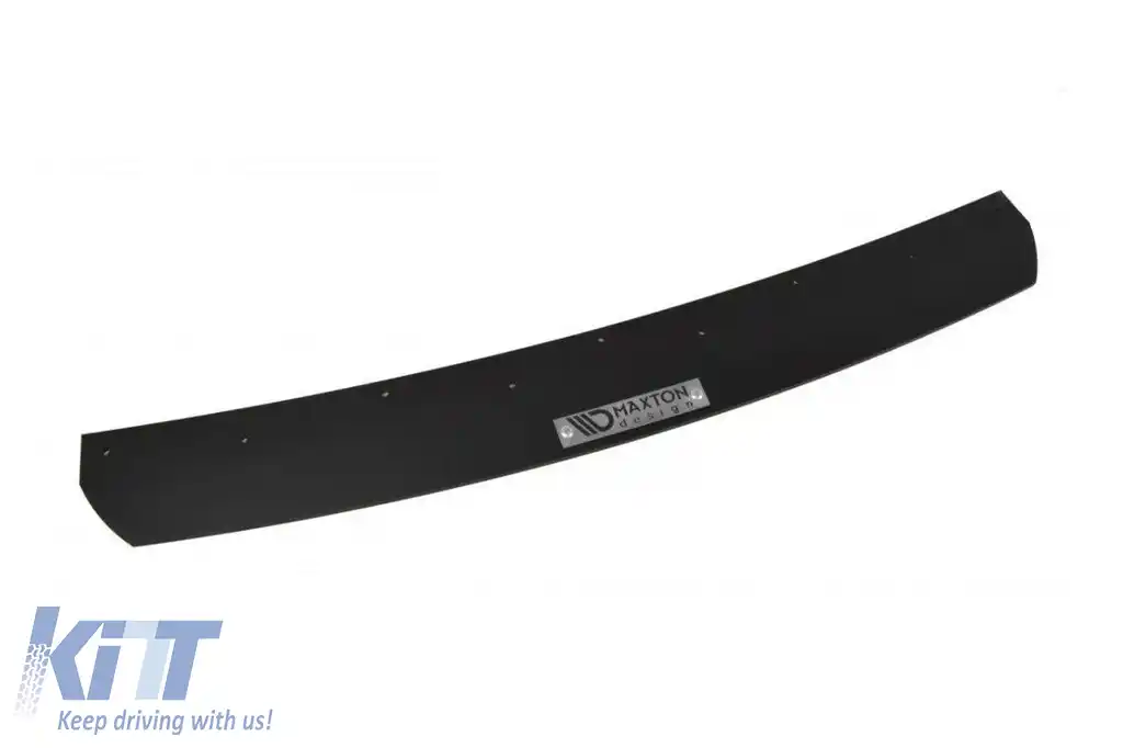 Spoiler Maxton Design tip Racing versiunea 3, potrivit pentru bara frontală ST pe Ford Focus 2015-2018, negru mat-image-6236836