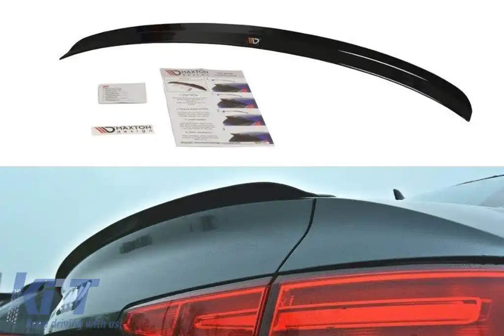 Spoiler Maxton Design tip S-Line potrivit pentru Audi A4 B9 sedan 2015-2019, lac negru