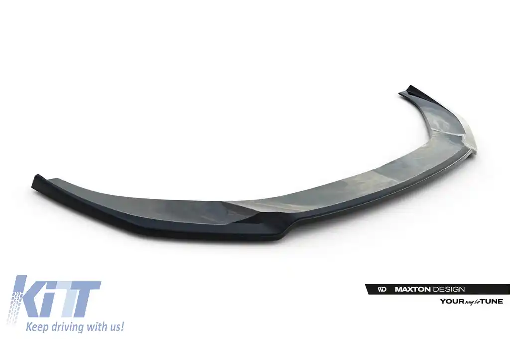 Spoiler Maxton Design versiunea 1 potrivit pentru bara frontală S6, S-Line a Audi A6 C8 sedan, Avant după 2019, lac negru-image-6140174