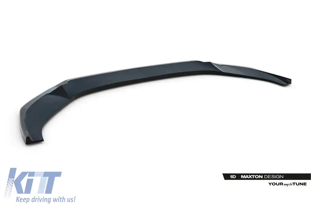 Spoiler Maxton Design versiunea 1 potrivit pentru bara frontală S6, S-Line a Audi A6 C8 sedan, Avant după 2019, lac negru-image-6140175