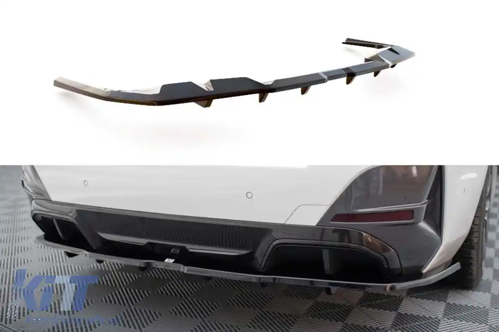 Spoiler Maxton Design versiunea 1 potrivit pentru bara spate a BMW i4 G26 cu pachet M după 2021, lac negru