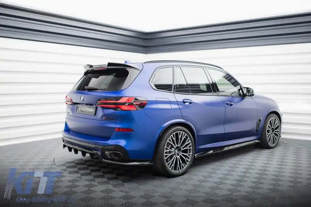Spoiler Maxton Design versiunea 1 potrivit pentru bara de protecție M din spate pe BMW X5 Face cu pachet M după 2023, lac negru-image-6144166