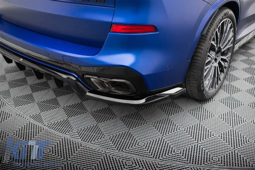 Spoiler Maxton Design versiunea 1 potrivit pentru bara de protecție M din spate pe BMW X5 Face cu pachet M după 2023, lac negru-image-6144167
