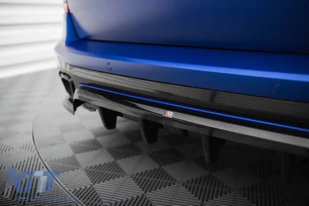 Spoiler Maxton Design versiunea 1 potrivit pentru bara de protecție M din spate pe BMW X5 Face cu pachet M după 2023, lac negru-image-6144168
