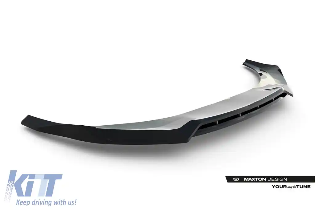 Spoiler Maxton Design versiunea 1 potrivit pentru bara frontală S-line a Audi A6 S-line C9 Avant după 2025, lac negru-image-6235593