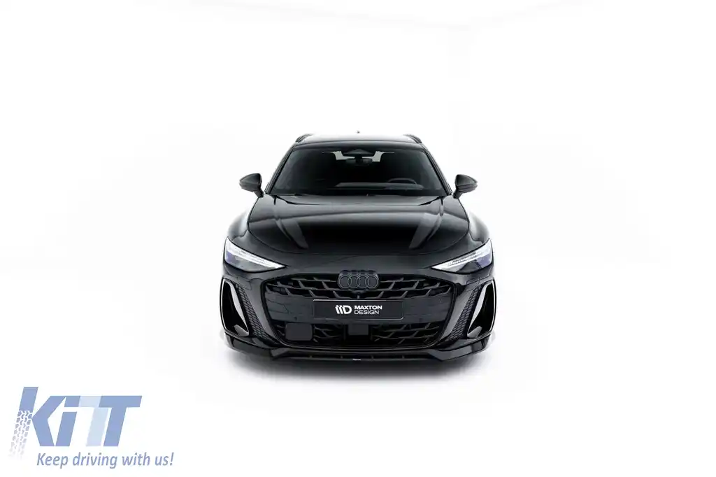 Spoiler Maxton Design versiunea 1 potrivit pentru bara frontală S-line a Audi A6 S-line C9 Avant după 2025, lac negru-image-6235599