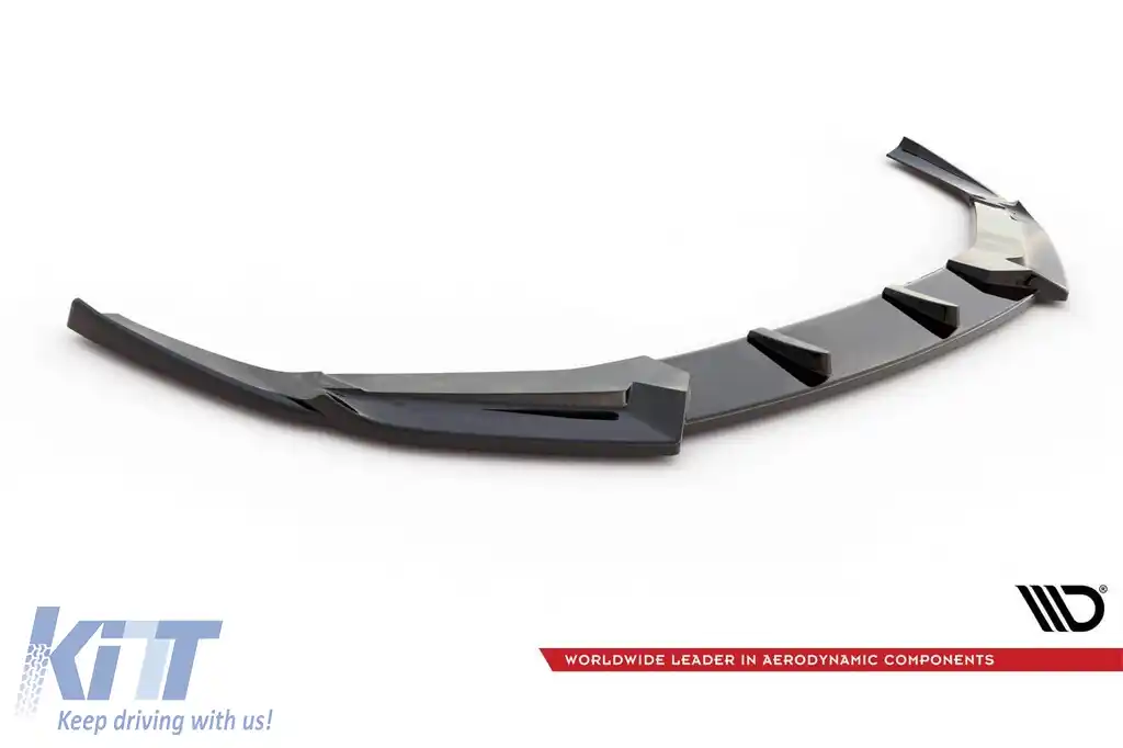 Spoiler Maxton Design versiunea 1 potrivit pentru bara frontală RS6, RS7 a Audi RS6, RS7 C8 2019-2023, lac negru-image-6235794