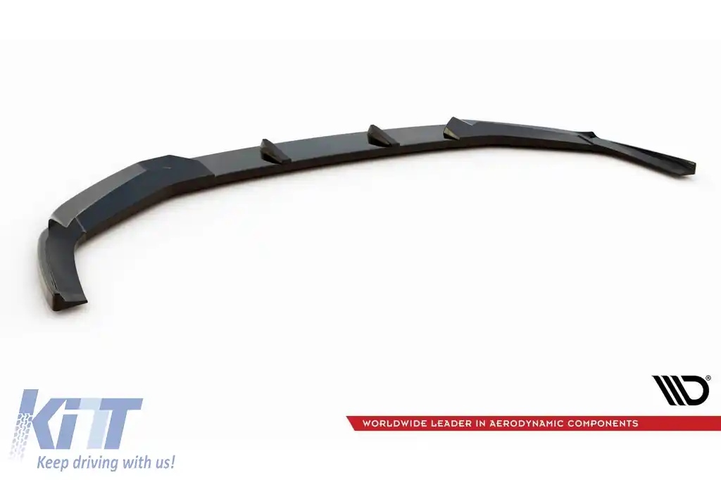 Spoiler Maxton Design versiunea 1 potrivit pentru bara frontală RS6, RS7 a Audi RS6, RS7 C8 2019-2023, lac negru-image-6235795