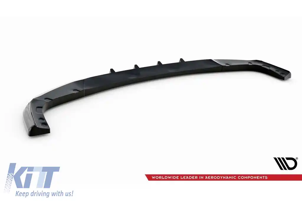 Spoiler Maxton Design versiunea 1 potrivit pentru bara frontală a BMW X6M F96 după 2020, lac negru