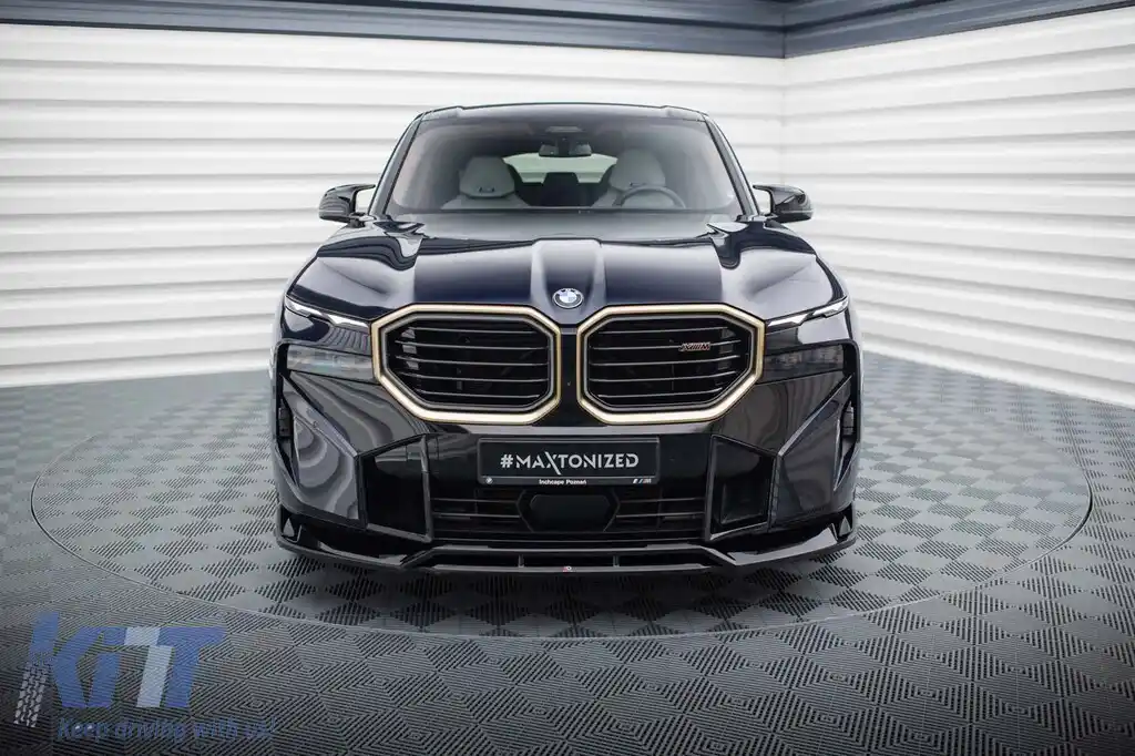 Spoiler Maxton Design versiunea 1 potrivit pentru bara frontală a BMW XM G09 după 2022, lac negru-image-6236449