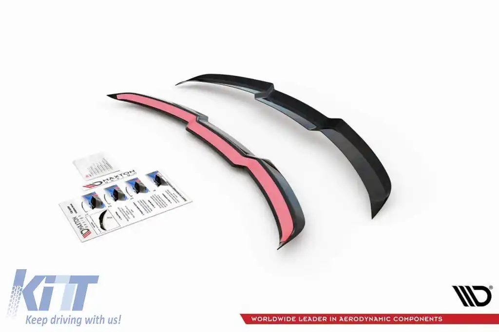 Spoiler Maxton Design versiunea 1 tip RS6 potrivit pentru Audi RS6 C8 portbagaj după 2019, lac negru-image-6235783