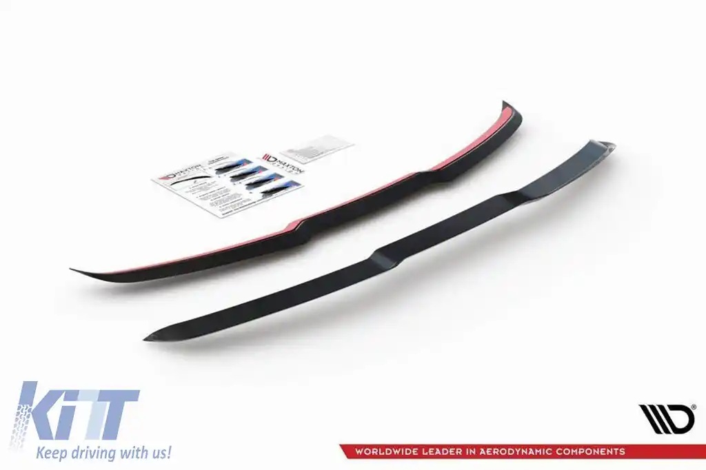 Spoiler Maxton Design versiunea 1 tip RS6 potrivit pentru Audi RS6 C8 portbagaj după 2019, lac negru-image-6235784