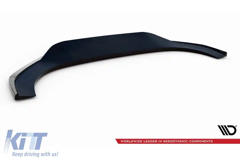Spoiler Maxton Design versiunea 2 potrivit pentru bara frontală a Audi SQ7, Q7 S-Line 2016-2019, lac negru-image-6140566