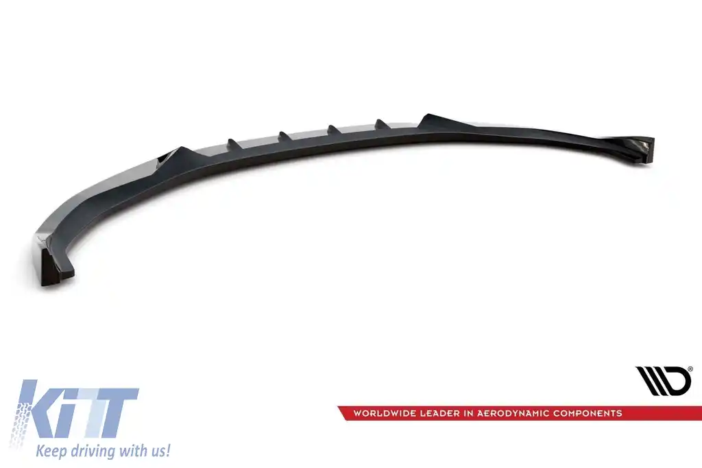 Spoiler Maxton Design versiunea 2 potrivit pentru bara frontală M pe BMW Seria 4 Gran Coupe G26 după 2021, lac negru-image-6143485