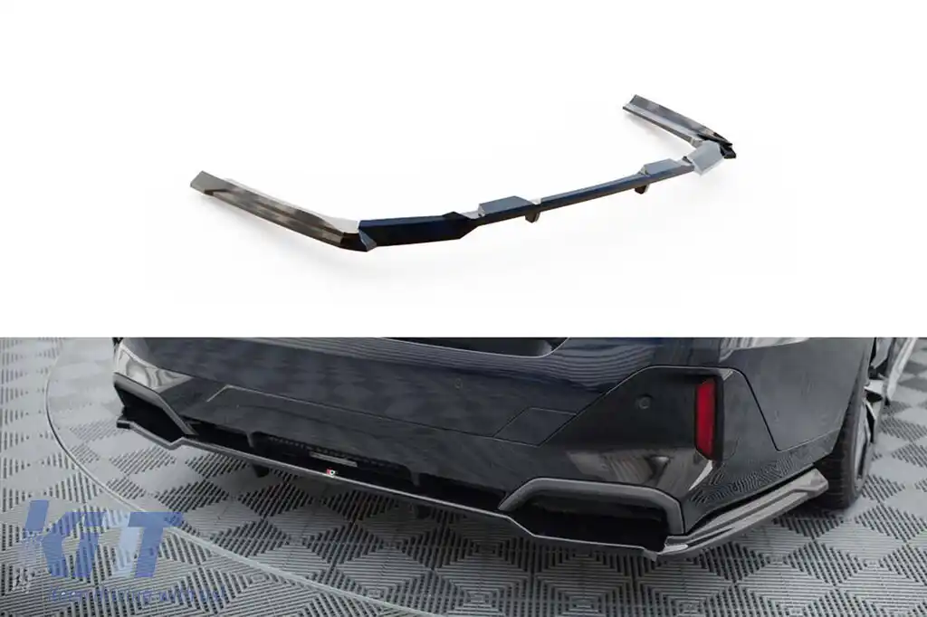 Spoiler Maxton Design versiunea 2 potrivit pentru bara de protecție M spate la BMW Seria 5 G60 după 2023, lac negru