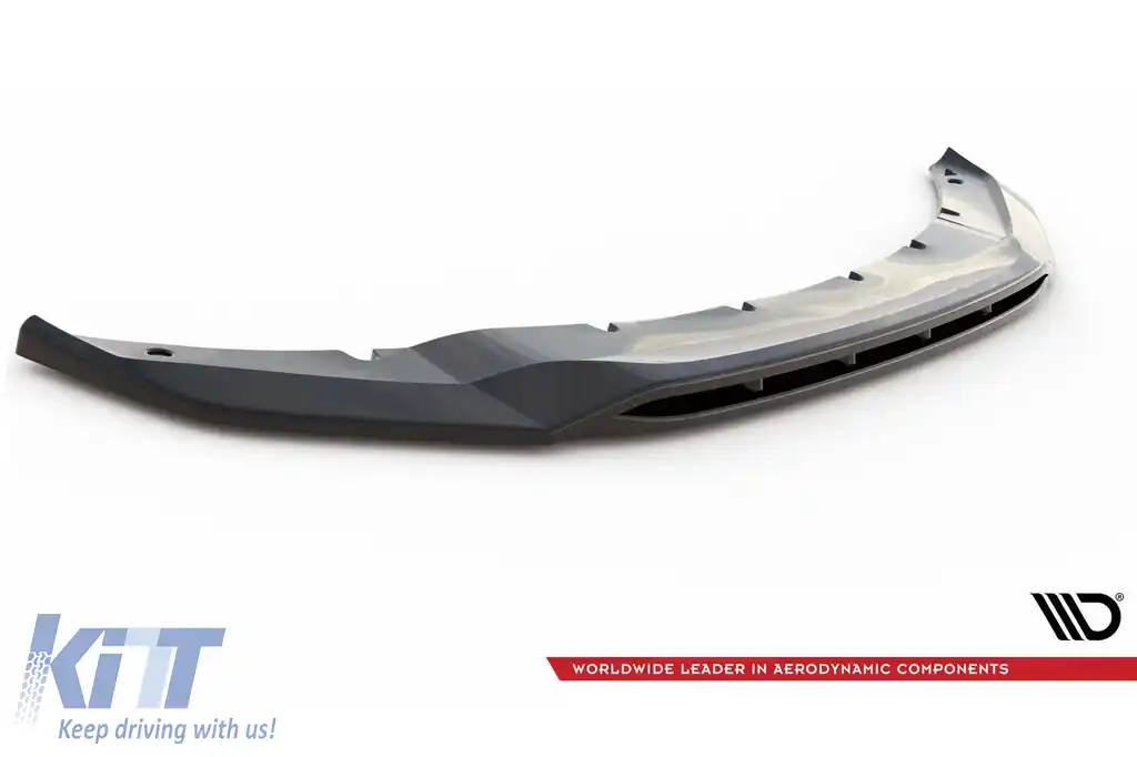 Spoiler Maxton Design versiunea 2 potrivit pentru bara frontală a BMW X5 F15 cu pachet M 2013-2018, lac negru-image-6144214