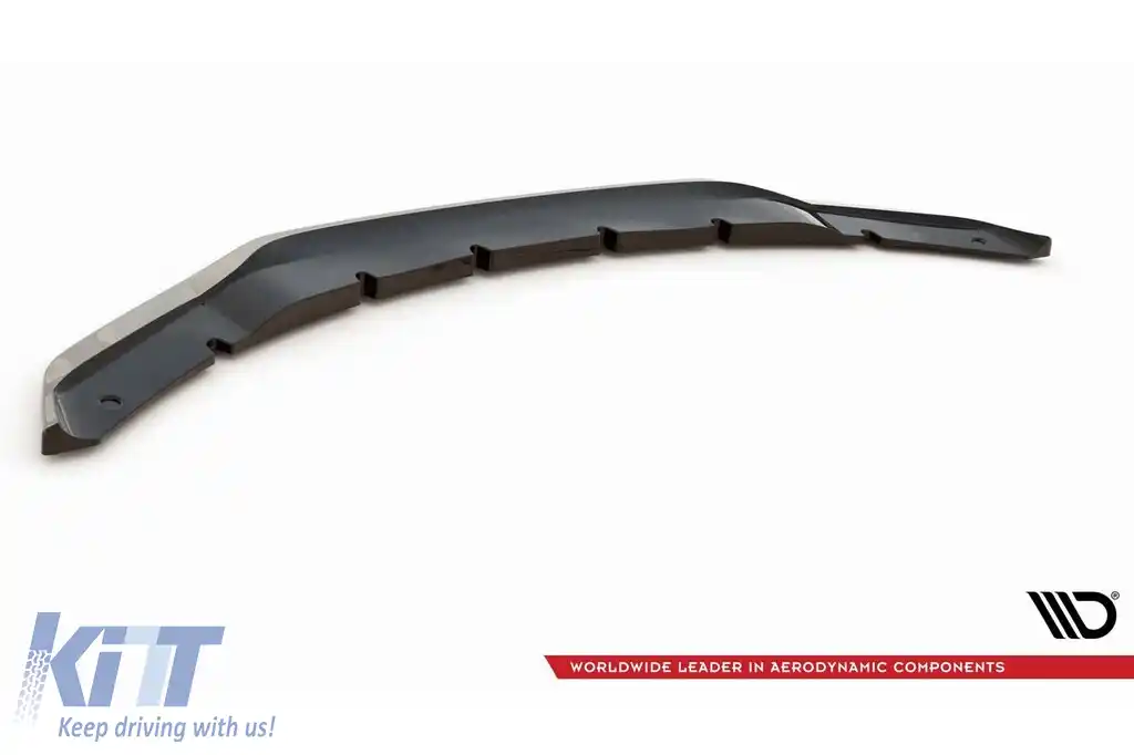 Spoiler Maxton Design versiunea 2 potrivit pentru bara frontală a BMW X5 F15 cu pachet M 2013-2018, lac negru-image-6144215