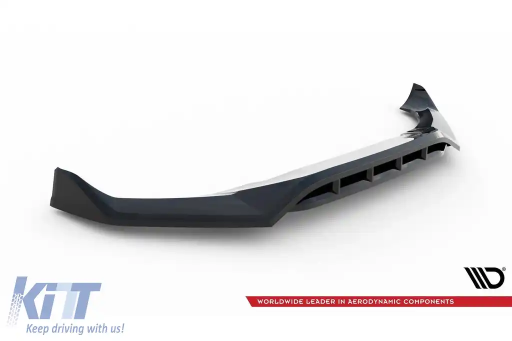 Spoiler Maxton Design versiunea 2 potrivit pentru bara de protecție frontală M a BMW X6 G06 după 2023, lac negru-image-6144248