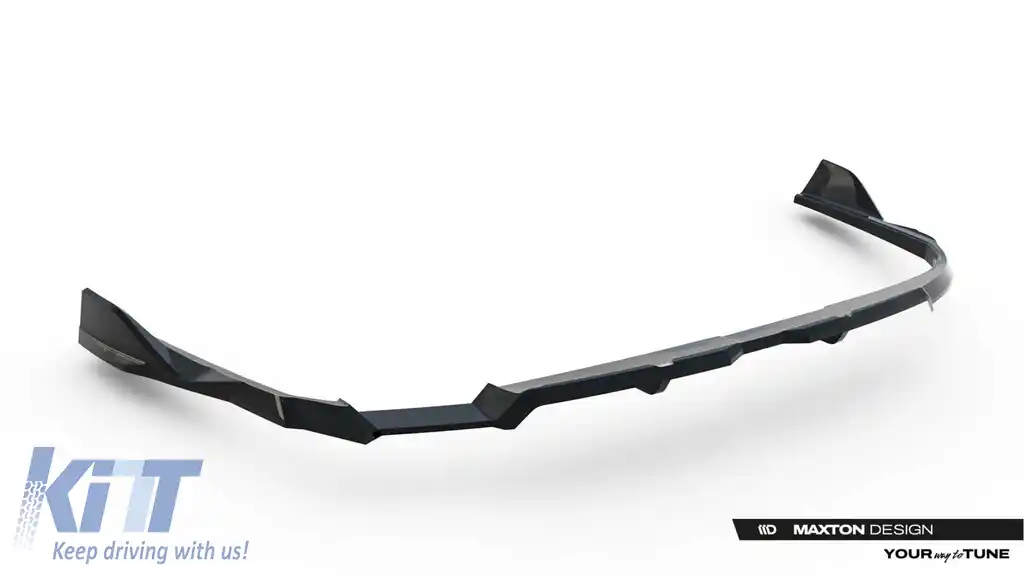 Spoiler Maxton Design versiunea 2 potrivit pentru bara de protecție frontală S-line a Audi A6 S-Line C9 Avant după 2025, lac negru-image-6235613