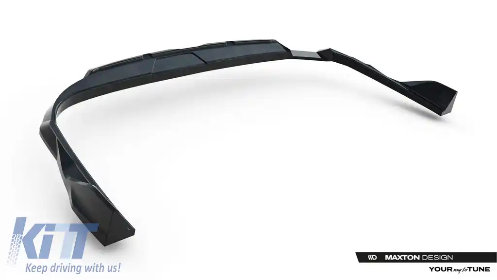 Spoiler Maxton Design versiunea 2 potrivit pentru bara de protecție frontală S-line a Audi A6 S-Line C9 Avant după 2025, lac negru-image-6235614