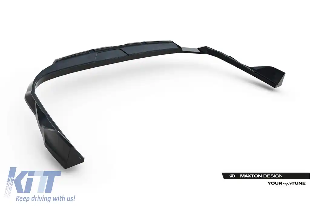 Spoiler Maxton Design versiunea 2 potrivit pentru bara de protecție S-line din spate pe Audi A6 S-Line C9 Avant după 2025, lac negru-image-6235632