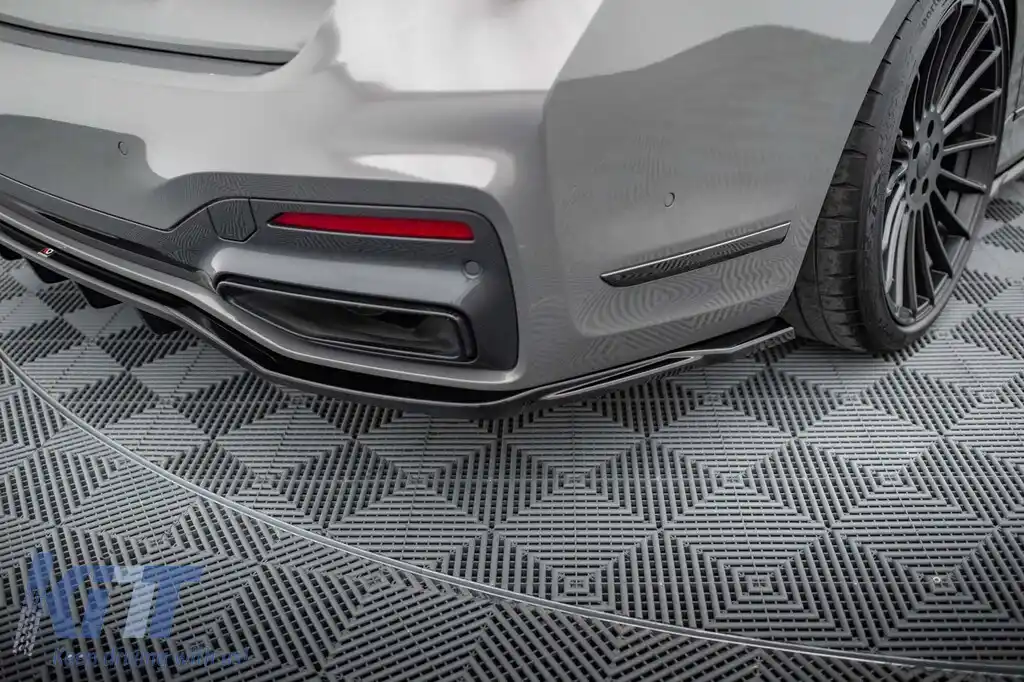 Spoiler Maxton Design versiunea 2 potrivit pentru bara spate a BMW Seria 7 G11 cu pachet M 2019-2022, lac negru-image-6236201