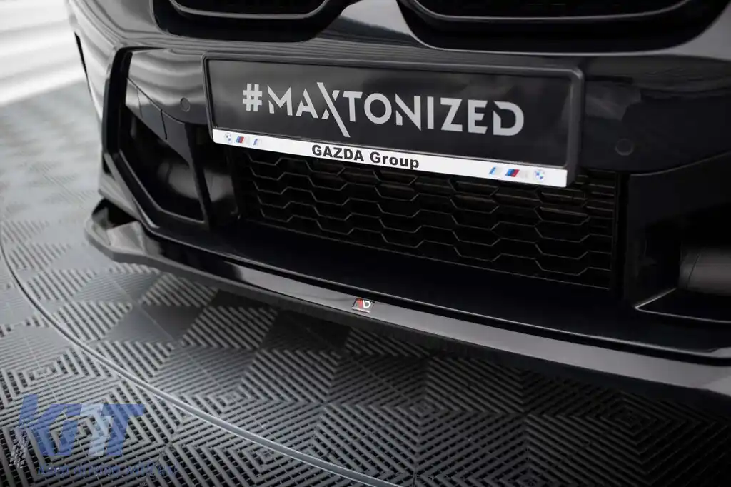 Spoiler Maxton Design versiunea 2 potrivit pentru bara frontală a BMW X3 F97 după 2021, lac negru-image-6236332