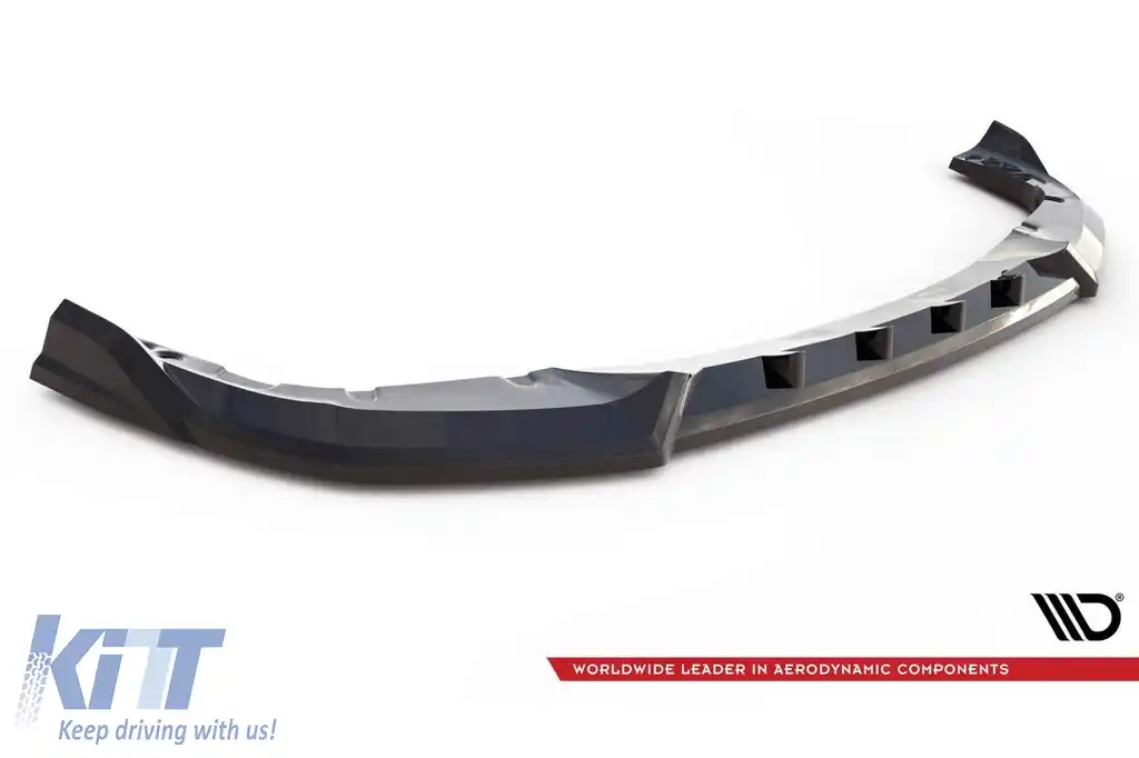 Spoiler Maxton Design versiunea 2 potrivit pentru bara frontală a BMW X6M F96 după 2020, lac negru-image-6236414