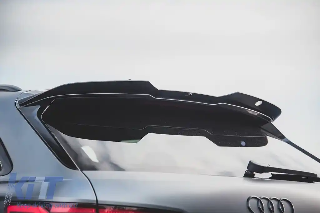 Spoiler Maxton Design versiunea 2 tip RS6 potrivit pentru Audi RS6 C8 portbagaj după 2019, lac negru-image-6235791