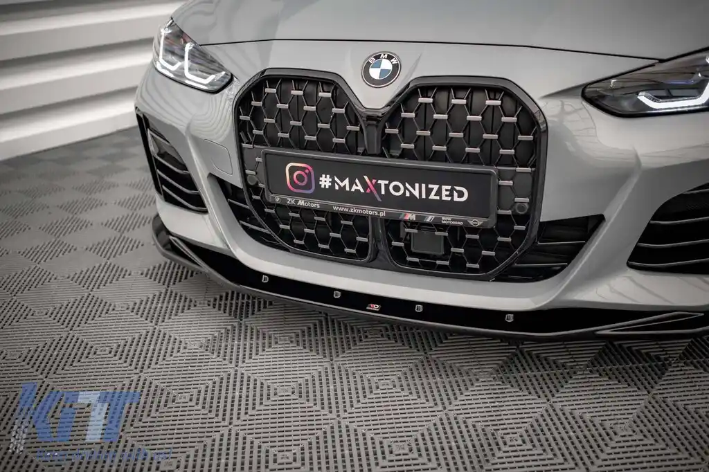 image-65-Spoiler Maxton Design versiunea 3 potrivit pentru bara frontală M la BMW Seria 4 Gran Coupe G26 după 2021, lac negru