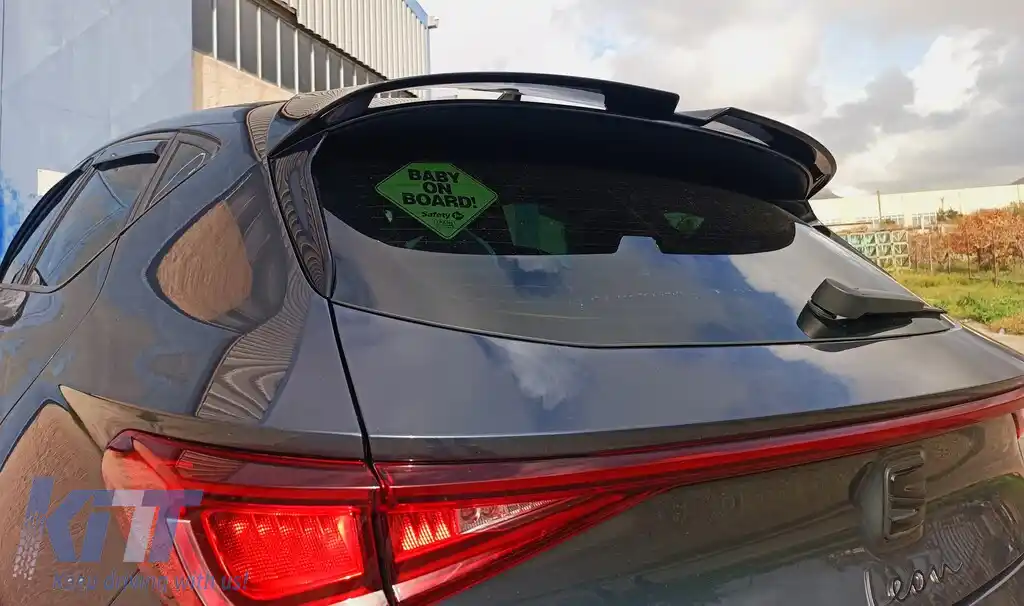 Spoiler Motordrome Design potrivit pentru acoperișul Seat Leon FR Mk4, Cupra Leon Mk1 hatchback după 2020-image-6230013